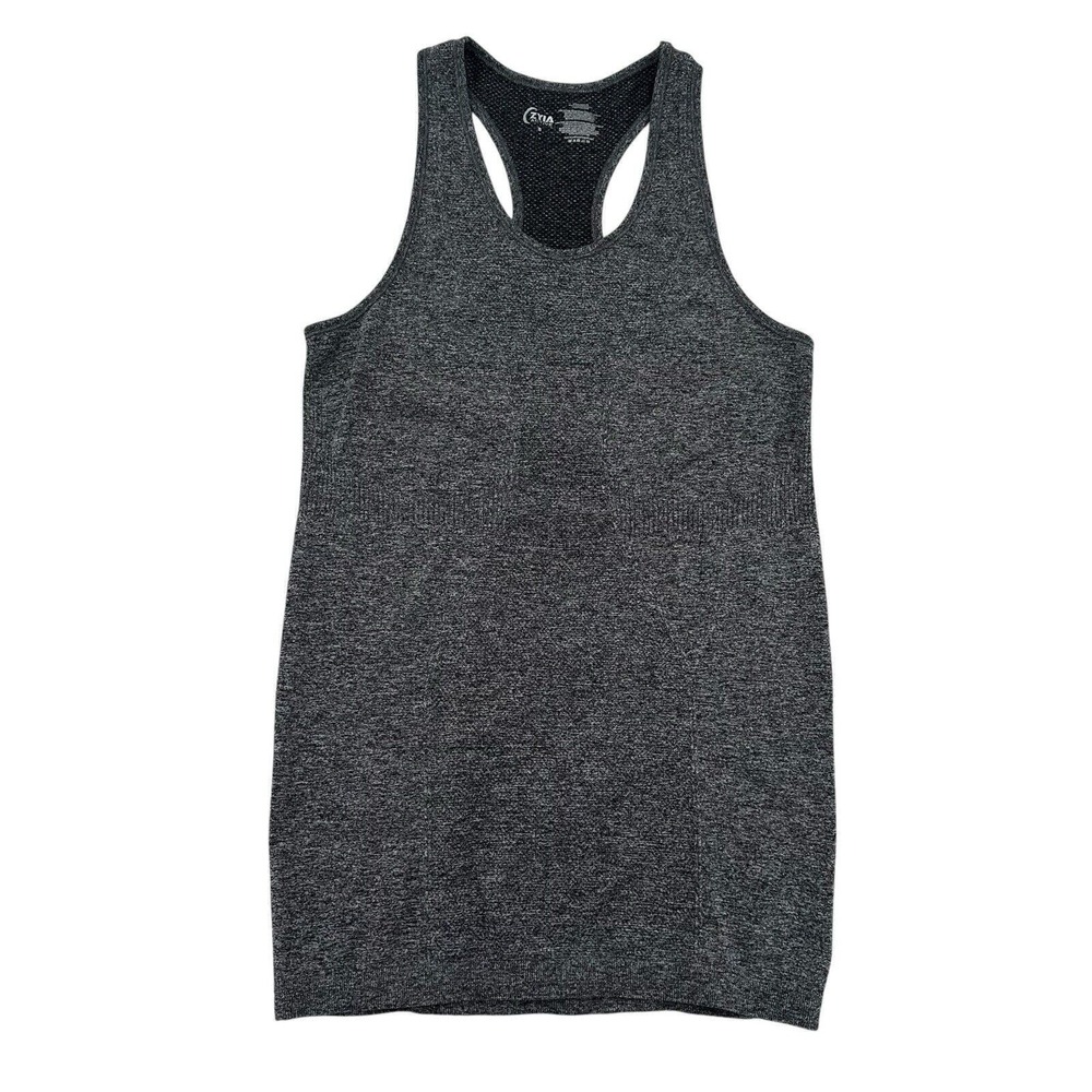 Zyia Active Womens Small Copper Charged Tank Top Gray Heather Racerback Seamless